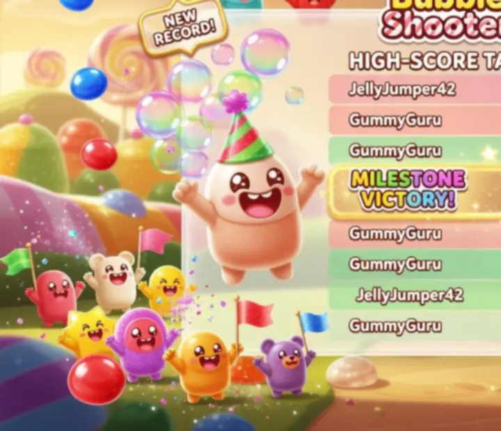 Sweet Bubble Shooter high-score board shared by the community